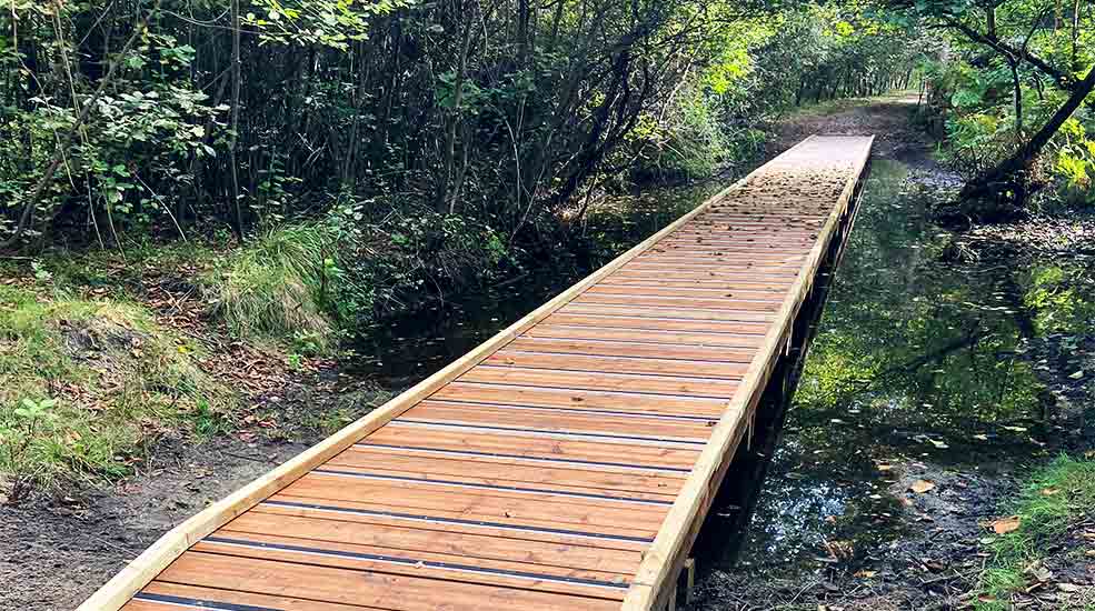 Réalisation de ponton bois pour chemin de randonnée GR06-Salles