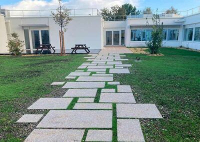 Rénovation de patio dont création de terrasse à Canéjan.
